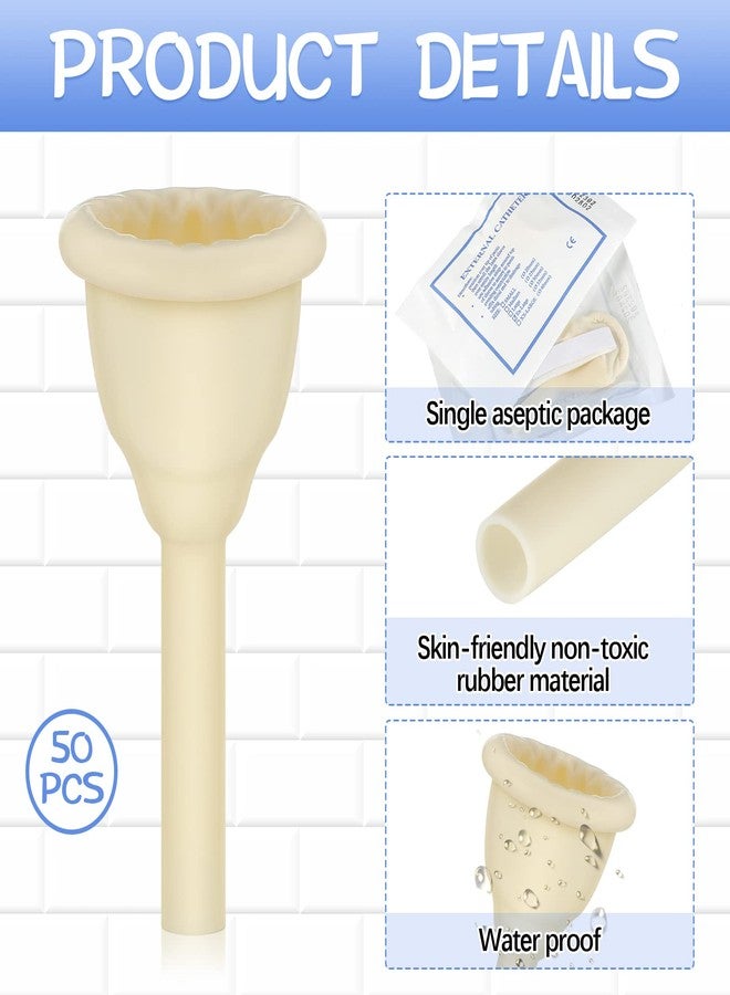 LEIFIDE 50 Pieces Urinal Bag Male External Catheter with Fixer Rubber External Catheter for Men and Incontinence People (35 mm) - Image 3